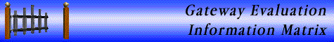Gateway Evaluation Information Matrix